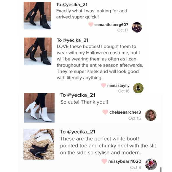 White Ankle High Block Chunky Heel Booties - Picture 10 of 13